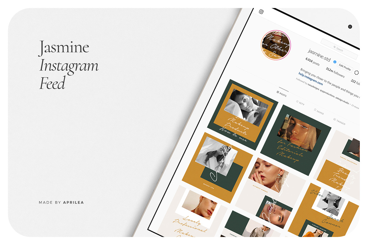 JASMINE Instagram Feed, a Social Media Template by Aprilea (Photo 6 of 7)