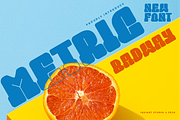 Metric Badway - Retro Font, a Slab Serif Font by Iqsiart Studio (Thumbnail 1 of 6)