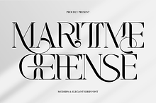 MARITIME DEFENSE - MODERN SERIF FONT