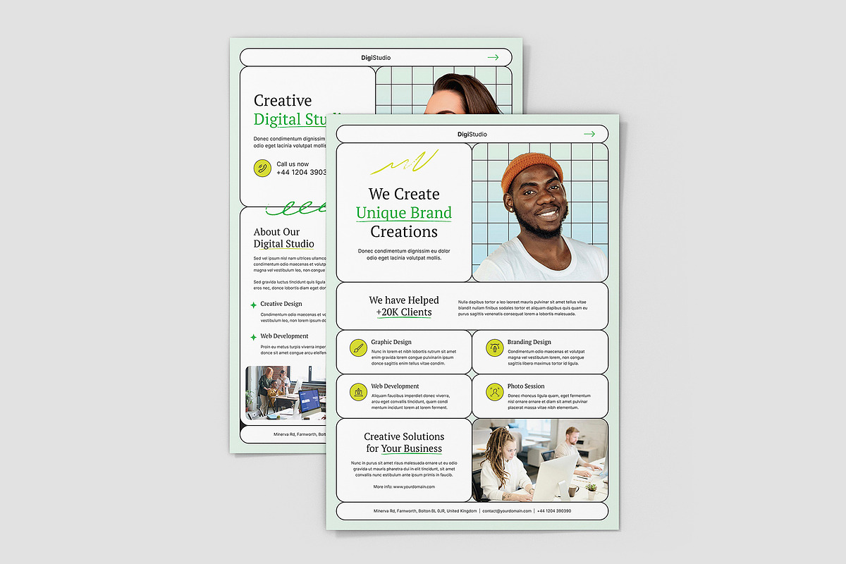 Digital Studio Flyer Canva Template, a Flyer Template by artbart (Photo 3 of 9)