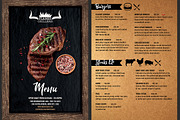 Steak Grill Restaurant Menu Template, a Flyer Template by Hotpin (Thumbnail 1 of 3)