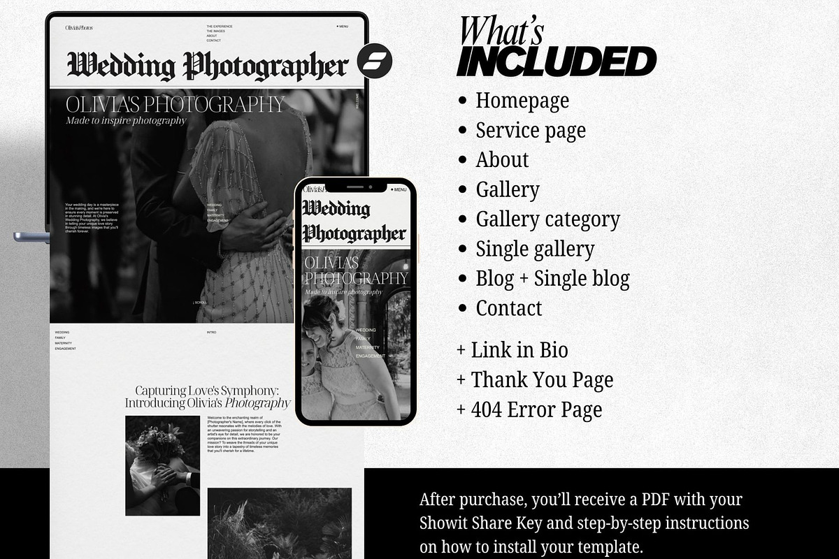 Showit Wedding Photographer Website, an App Template by Digital&Chic (Photo 3 of 7)