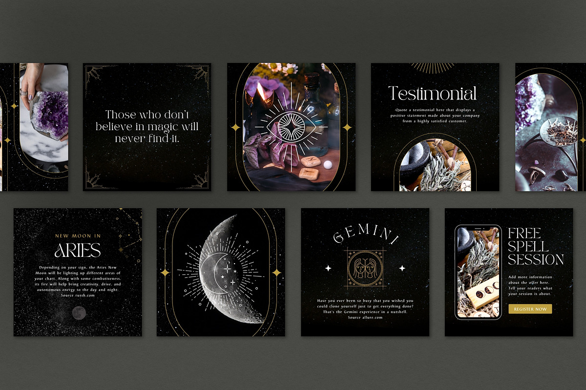 Spiritual Instagram Templates Canva, a Social Media Template by DeeBeeDesign (Photo 6 of 10)