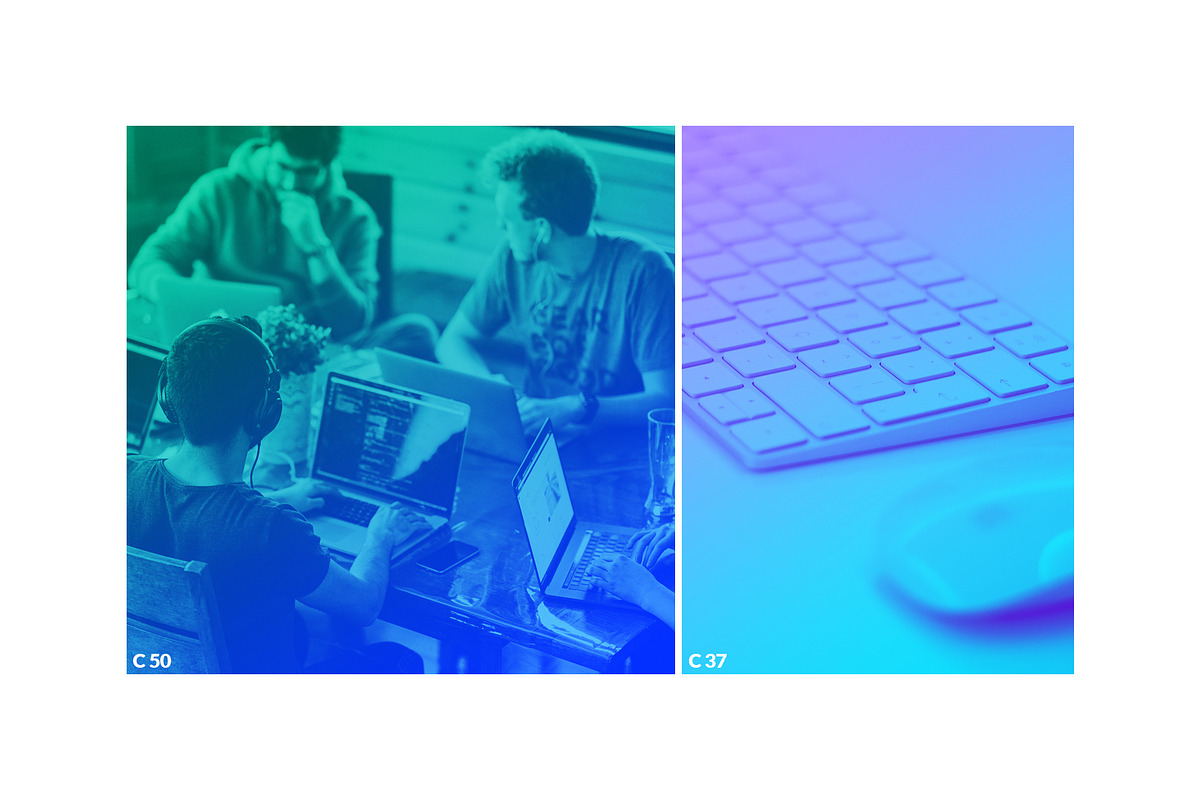 50 Gradient Duotone Effects, an Action Add-On by Mint Actions (Photo 6 of 12)