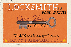 Locksmith Font - Sale
