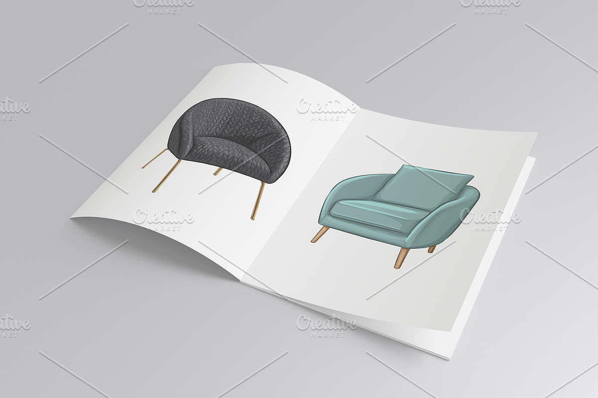 Armchair VECTOR illustrations, a Graphic by Natalka Dmitrova art (Photo 14 of 19)