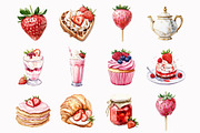 Watercolor Strawberry Delight Clipar, a Seasonal Illustration by Design Market (Thumbnail 2 of 4)