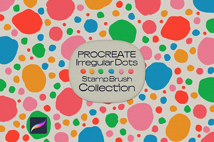 Irregular Dots Procreate Stamp Brush, a Brush Add-On by Heather Green Designs
