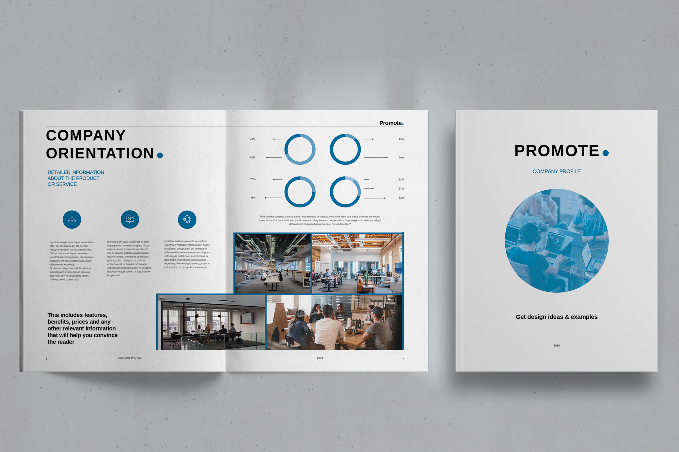 Blue Company Profile Brochure, a Brochure Template by Boris Cupac
