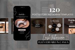 Lash Technician Instagram Templates