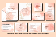 Pastel wedding stationery template, an Invitation Template by Motivation Art (Thumbnail 1 of 5)