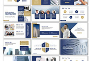Blue and Gold Powerpoint Template, a Presentation Template by SKY CREATION (Thumbnail 2 of 6)