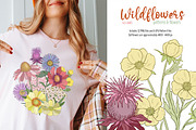 Wildflowers Clipart Flower Graphics, a Decorative Illustration by SLS Lines (Thumbnail 6 of 6)