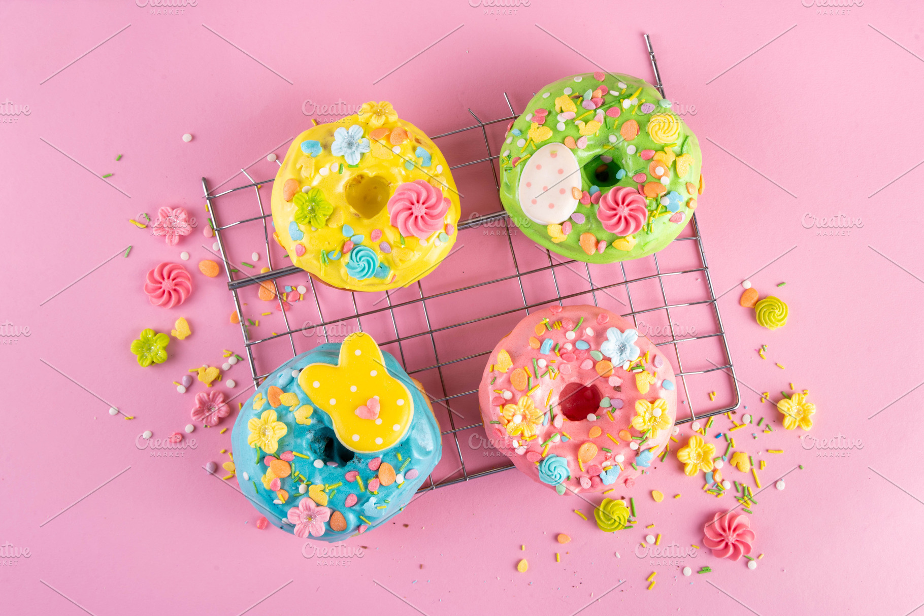 Glazed Easter Donuts, a Food & Drink Photo by Rimma