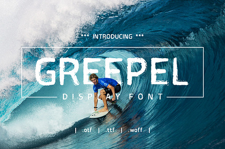 Greepel Grunge Font, a Font by yantodesign