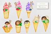 Ice Cream Watercolor Constructor, an Object Graphic by svetlanaARTdreams (Thumbnail 7 of 9)