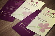 Flower Shop Business Card 2 Colors, a Business Card Template by felicidads (Thumbnail 1 of 4)