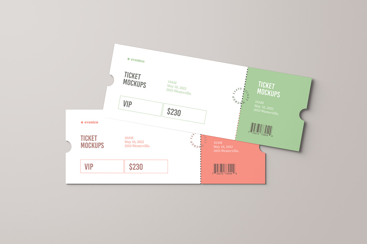 Ticket Mockups, a Print Template by artimasa (Photo 5 of 6)