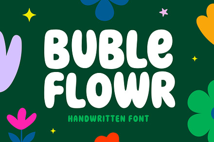 Buble Flowr - Retro Groovy Font, a Sans Serif Font by Jozoor