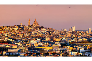 Cityscape of Paris with Montmartre, an Architecture Photo by Leonid Andronov