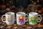 Puffy Pops - 6 Cute Monsters, a Decorative Illustration by D R A W K M A N (Thumbnail 3 of 9)