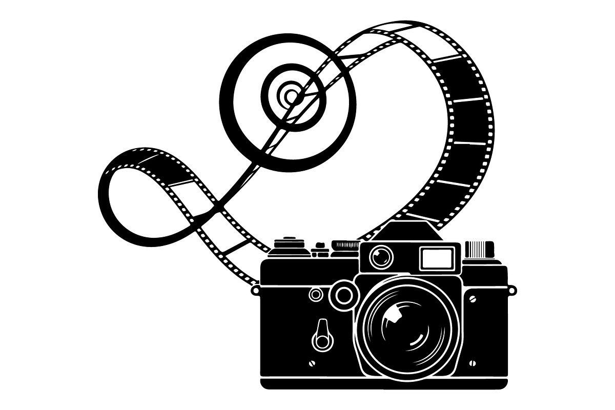 Vintage Camera Film Silhouette, an Object Illustration by yasushie (Photo 21 of 31)