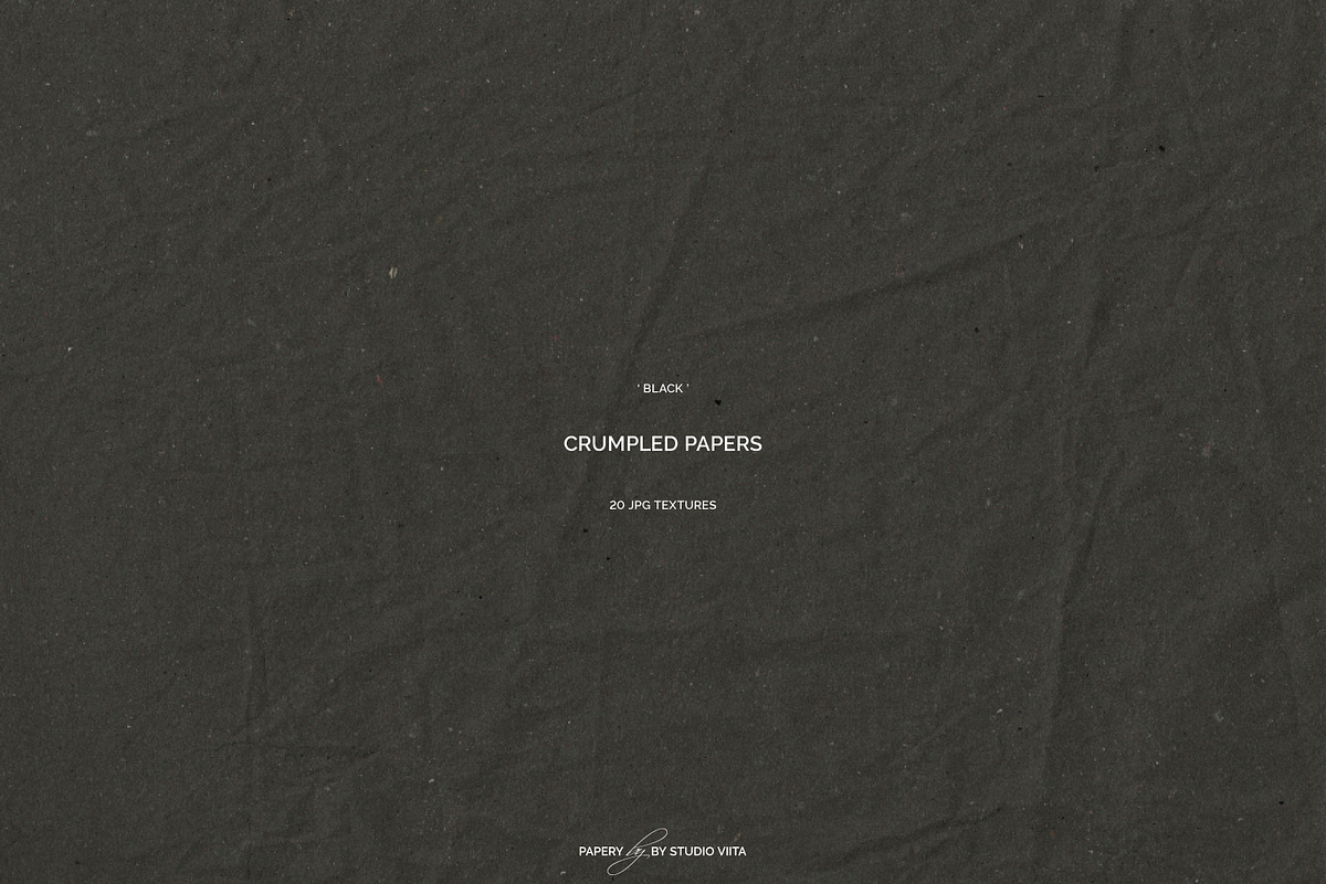 Black Crumpled Paper Textures | JPG, a Texture Graphic by Studio Viita (Photo 4 of 10)