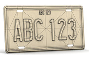 CAR LICENSE PLATE, a Cars & Vehicle 3D Model by NNAVAS 3D (Thumbnail 7 of 8)