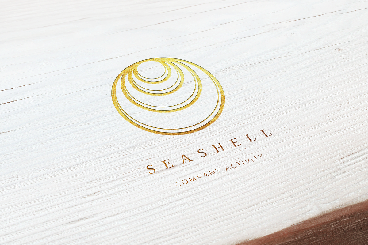 Seashell. Linear geometric logo, a Branding & Logo Template by le-genda (Photo 10 of 15)