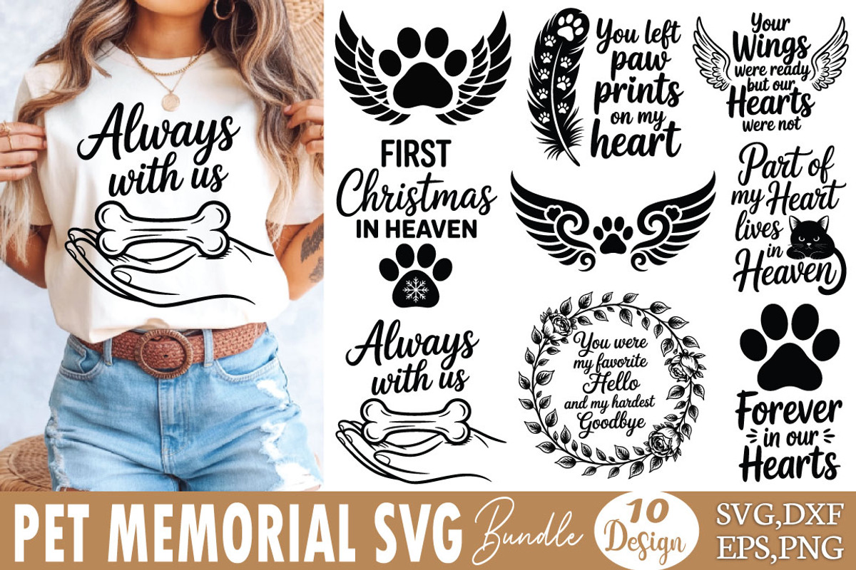 Pet Memorial SVG Bundle, an Object Graphic by DollarSmart