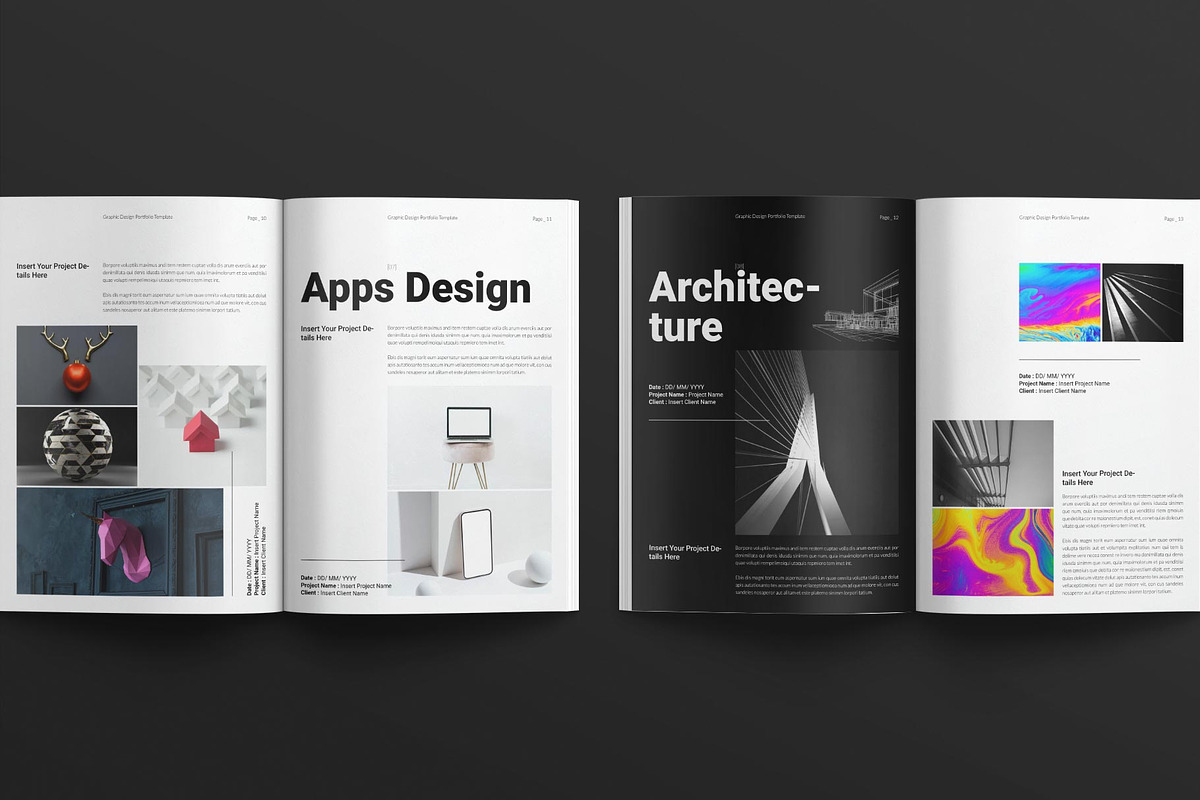 Graphic Design Portfolio Layout, a Brochure Template by E-Type (Photo 5 of 7)