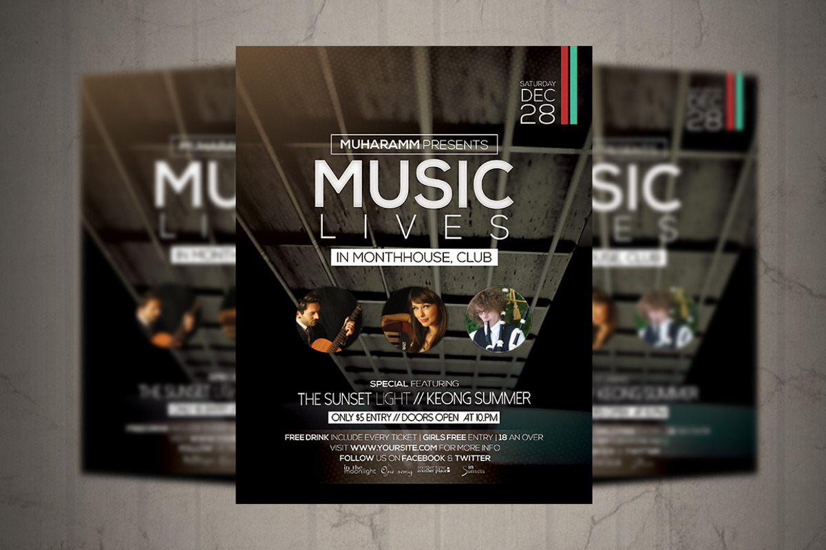 Music Event Flyer / Poster, a Flyer Template by Septian