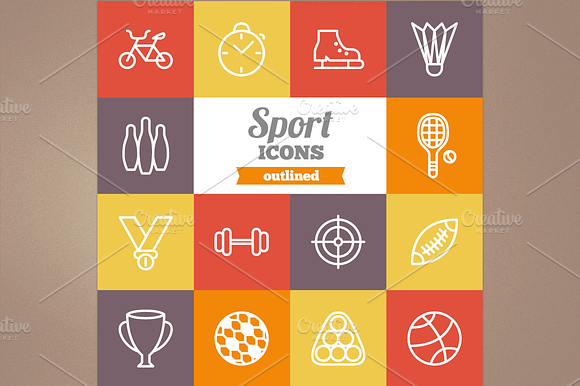 Outlined Sport Icons