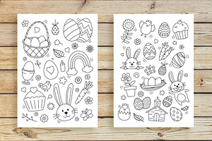 Easter Doodles Printable Coloring