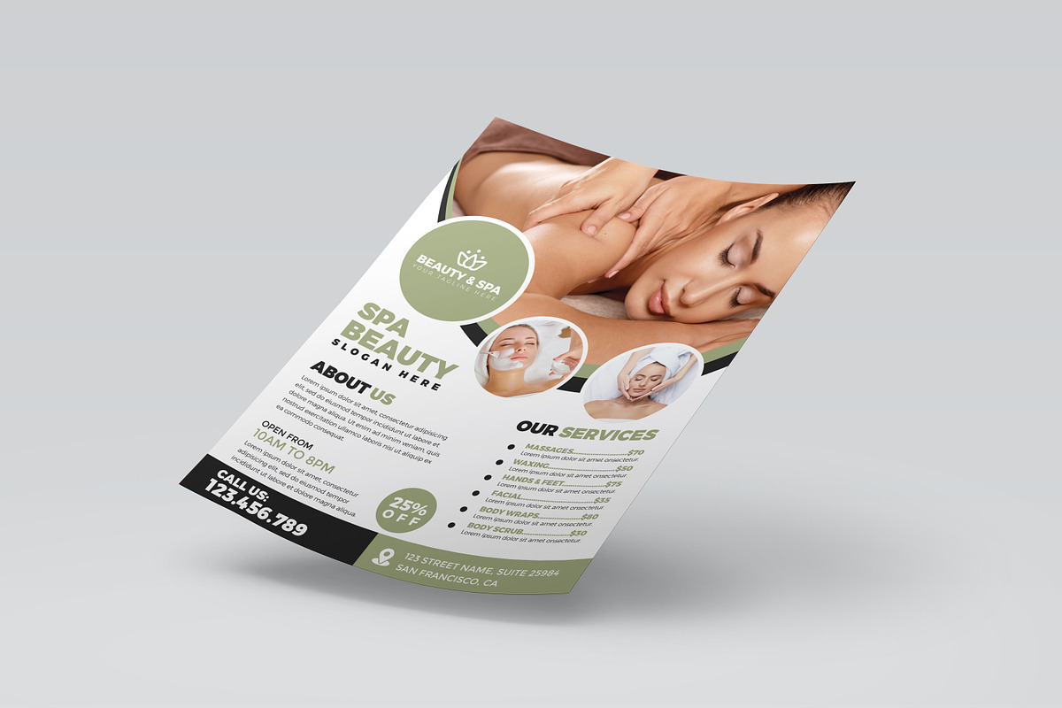 Beauty and Spa Flyer, a Flyer Template by Designscozy (Photo 2 of 5)