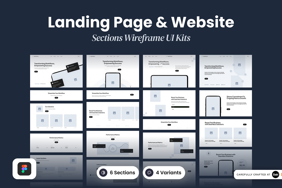 Wireframe Kit Design, an UI Kit Template by SLAB! Design (Photo 1 of 3)