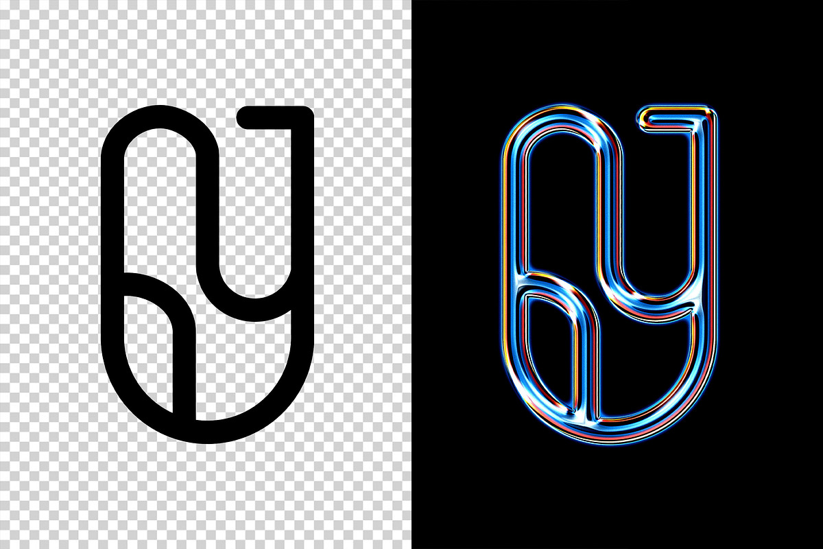 Luminous Chrome Text & Logo Effect, a Brushes & More by Design Squad (Photo 4 of 4)