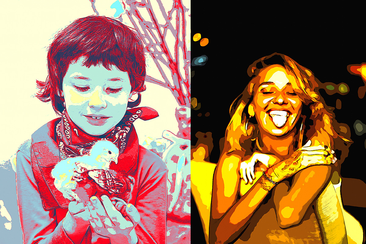 Comic Book Effect Photoshop Action, an Action Add-On by Studio Retouch