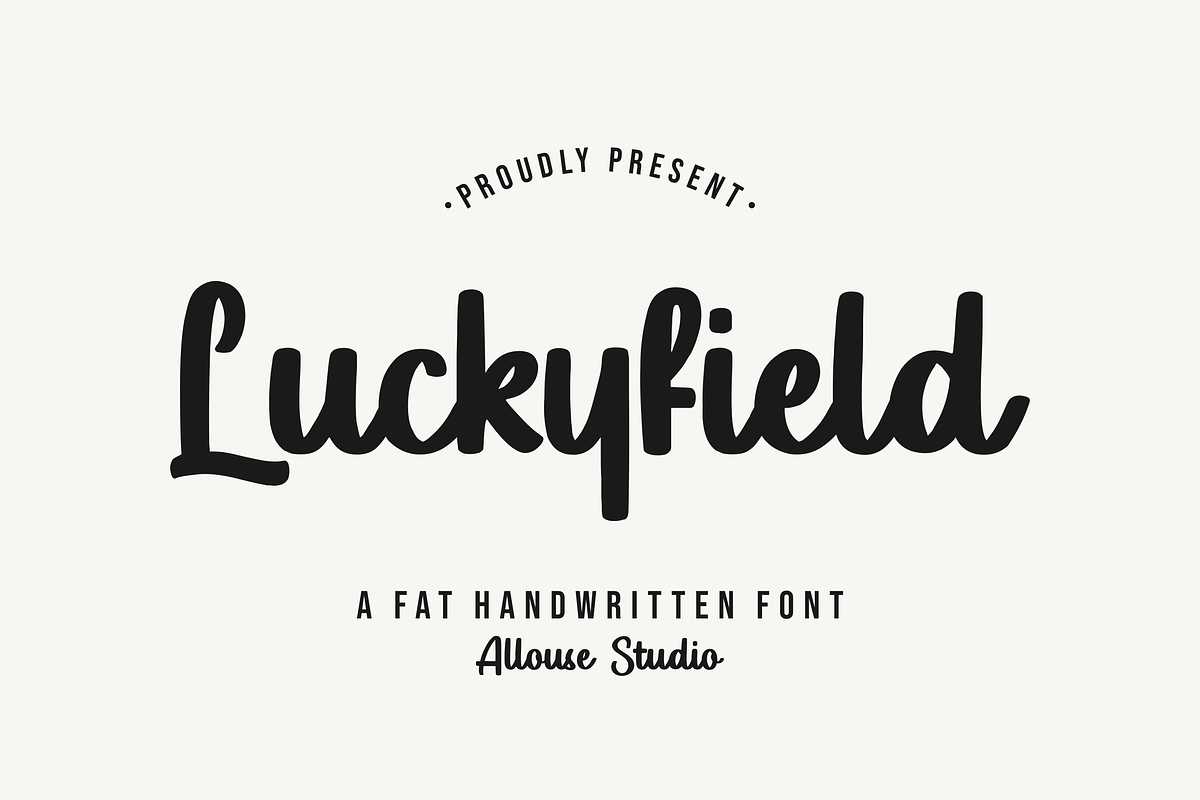 Luckyfield Fat Handwritten Font, a Script Font by Allouse Studio (Photo 1 of 10)