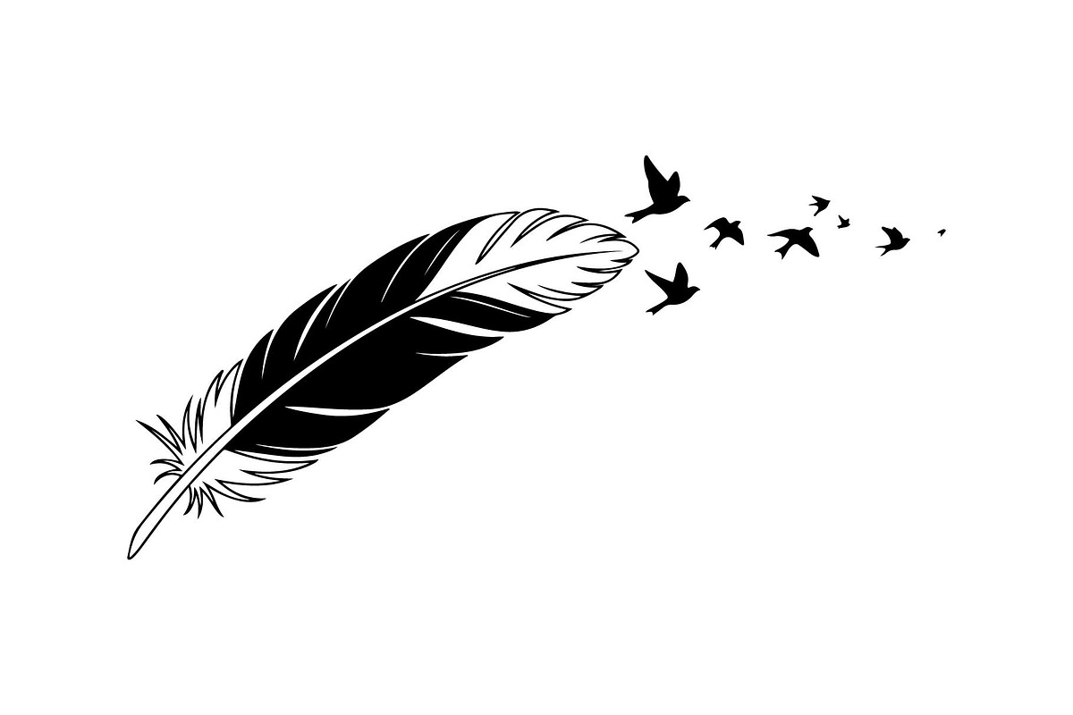 Boho Feather Silhouette Vector, an Object Graphic by jahid234 (Photo 38 of 51)