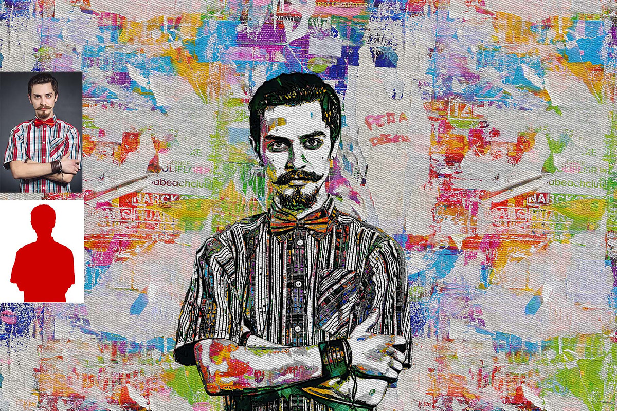 Collage Poster Art Photoshop Action, an Action Add-On by MRI STUDIO (Photo 4 of 8)