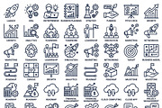 42 Tiny Business Startup Icon Set, an Outline Icon by adenpinkstore (Thumbnail 1 of 12)