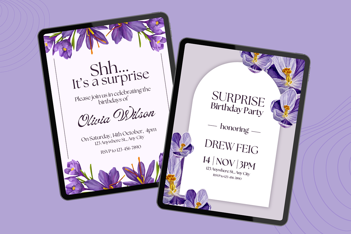 5 Birthday Surprise Party Invitation, a Templates & Theme by TemplateCastleStore (Photo 3 of 9)