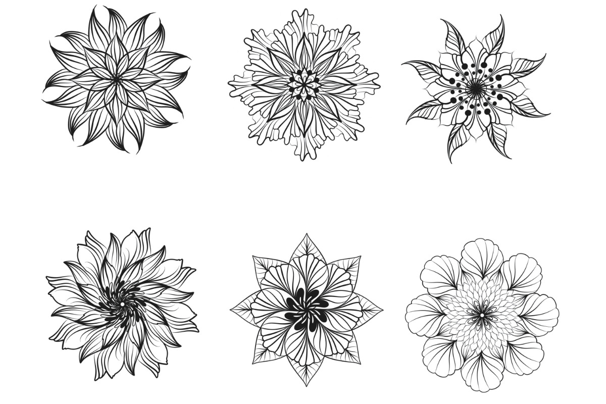Floral Mandala Flower Set 1, a Brush Add-On by Disasterology Ink (Photo 6 of 10)