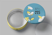 Round Tin Box Mockups, a Packaging Mockup by megostudi0 (Thumbnail 2 of 6)