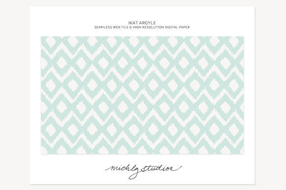 Ikat Argyle webtile & 12x12 digital preview 2