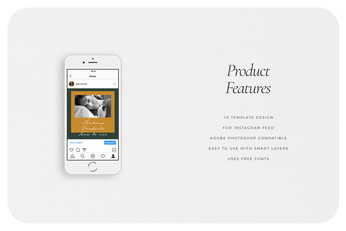 JASMINE Instagram Feed, a Social Media Template by Aprilea (Photo 5 of 7)