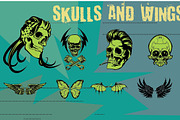 SKULLS and WINGS, an Object Graphic by SteveKnerem (Thumbnail 1 of 2)