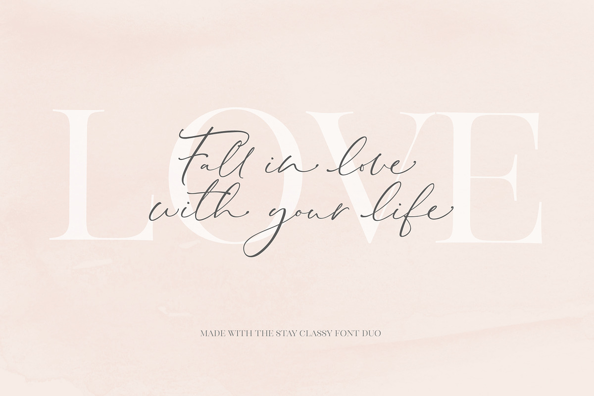 The Stay Classy Font Duo, a Serif Font by Nicky Laatz (Photo 7 of 36)