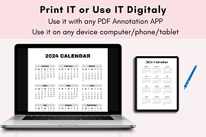 Printable 2024 Monthly Calendar